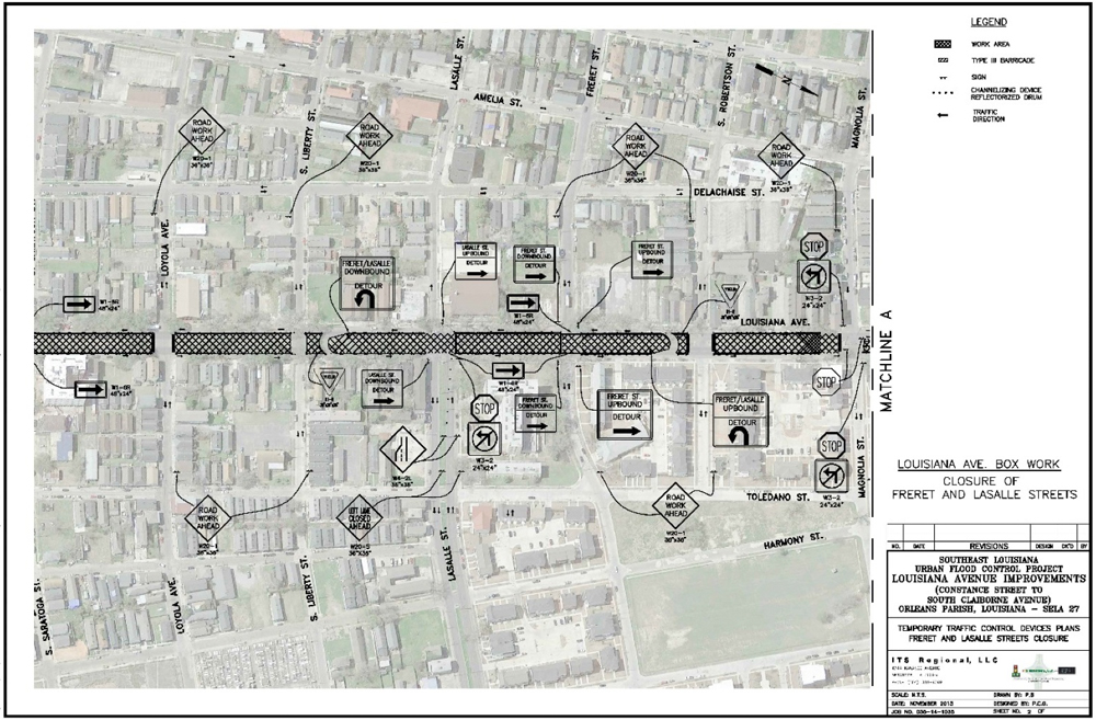 Traffic Control Plan ‚Äì Louisiana Ave. Improvements for USCE, in New Orleans, LA