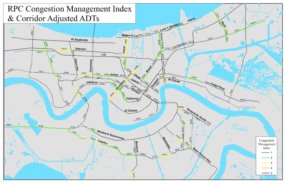 Traffic Data Collection - Congestion Management for RPC - Orleans Parish